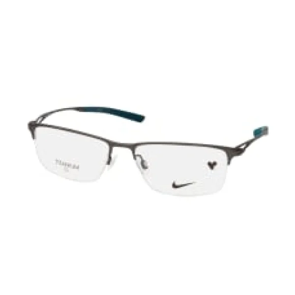 Nike NIKE 6064 074, inkl. Gläser, Rechteckige Brille, Herren