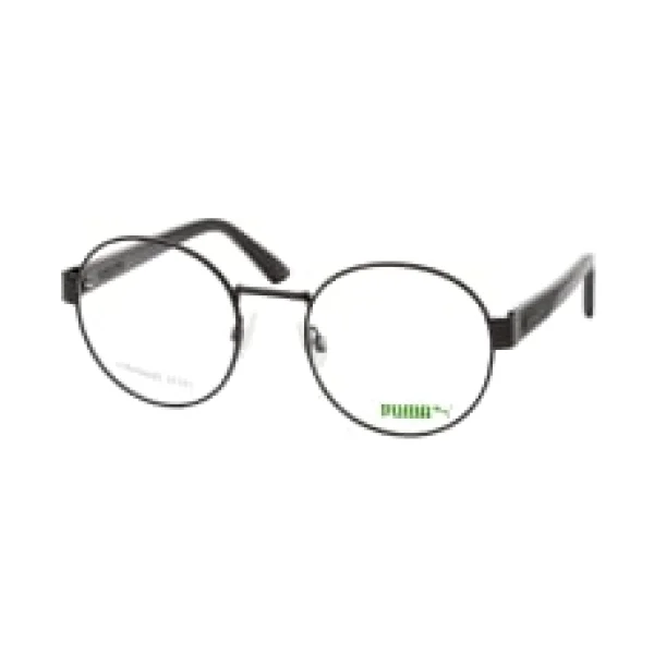 Puma PU 0433O 001, inkl. Gläser, Runde Brille, Unisex