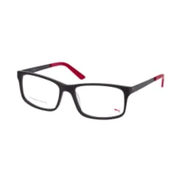 Puma PE 0016O 009, inkl. Gläser, Rechteckige Brille, Herren
