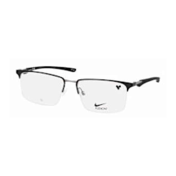 Nike NIKE 4318 001, inkl. Gläser, Rechteckige Brille, Herren